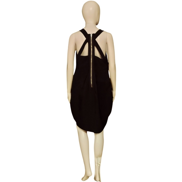 Vintage Torrid Strappy Back Zip Bandage Bodycon Dress In Black - Picture 6 of 16